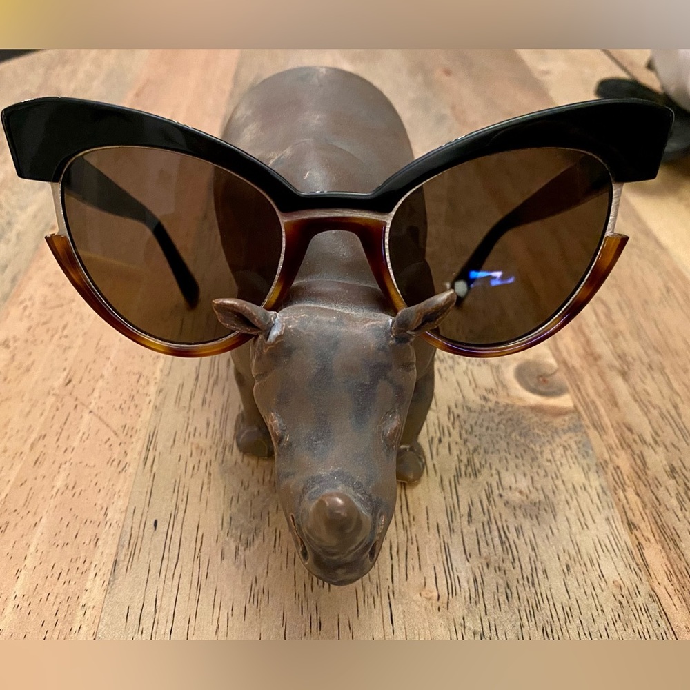 Max Mara Ingrid Black Havana Cateye Sunglasses